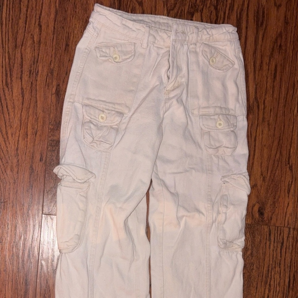 Cream Cargo Pants